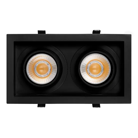 Фото #2 товара Светильник MS-VORTEX-BUILT-S250x140-2x30W Warm3000 (BK-BK, 30 deg, 230V) (Arlight, IP20 Металл, 5 лет)