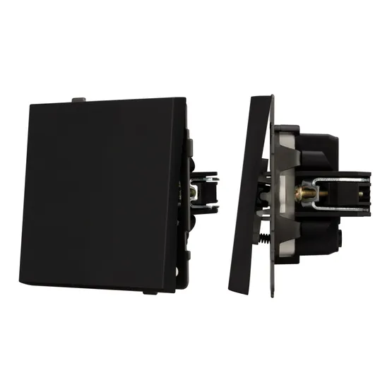 Фото #1 товара Механизм выключателя одноклавишный перекрёстный SWT-TENDO-MKX1-SFPL-BK (230V, 10A) (Arlight, Матовый черный)