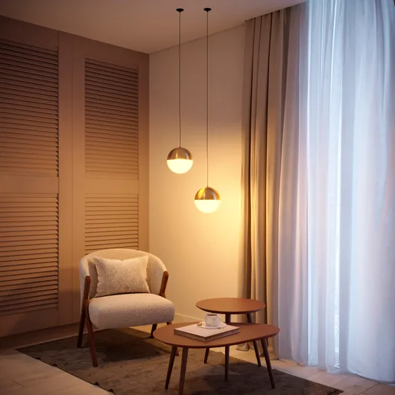 Фото #3 товара Светильник SP-EMISFERO-HANG-BUILT-R150-11W Warm3000 (GD, 170 deg, 230V) (Arlight, IP20 Металл, 3 года)