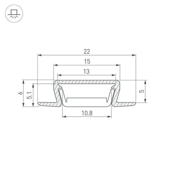 Фото #3 товара Профиль MIC-FS-3000 ANOD BLACK (Arlight, Алюминий)