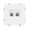 Минифото #2 товара Механизм сдвоенной компьютерной розетки SCT-NOBE-MPC2-SFPL-WH (RJ-45, CAT6) (Arlight, Белый кварц)