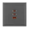 Минифото #3 товара ARL NOBE USB Розетка тип А+С+С софт-тач серый базальт SCT-MUACC-SFPL-FC-GR (65W, QC3) (Arlight, -)