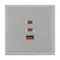 Минифото #3 товара ARL NOBE USB Розетка тип А+С+С софт-тач никель SCT-MUACC-SFPL-FC-IS (65W, QC3) (Arlight, -)