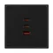 Минифото #2 товара ARL NOBE USB Розетка тип А+С+С софт-тач черный оникс SCT-MUACC-SFPL-FC-BK (65W, QC3) (Arlight, -)