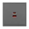 Минифото #3 товара ARL NOBE USB Розетка тип A+C софт-тач серый базальт SCT-MUAC-SFPL-FC-GR (65W, QC3) (Arlight, -)
