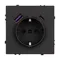 Минифото #2 товара Механизм розетки с USB зарядкой SCT-NOBE-MUAC-SFPL-BK (230V, 16A) (Arlight, Черный оникс)