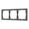 Минифото #1 товара Рамка пластиковая FRM-NOBE-SFPL-3-GR (Arlight, Серый базальт)