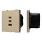 Минифото #1 товара ARL NOBE USB Розетка тип А+С+С софт-тач золотой песок SCT-MUACC-SFPL-FC-GD (65W, QC3) (Arlight, -)