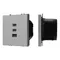 Минифото #1 товара ARL NOBE USB Розетка тип А+С+С софт-тач никель SCT-MUACC-SFPL-FC-IS (65W, QC3) (Arlight, -)